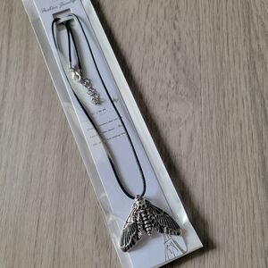 Final Price✅️ Silver Tone Moth Pendant Necklace